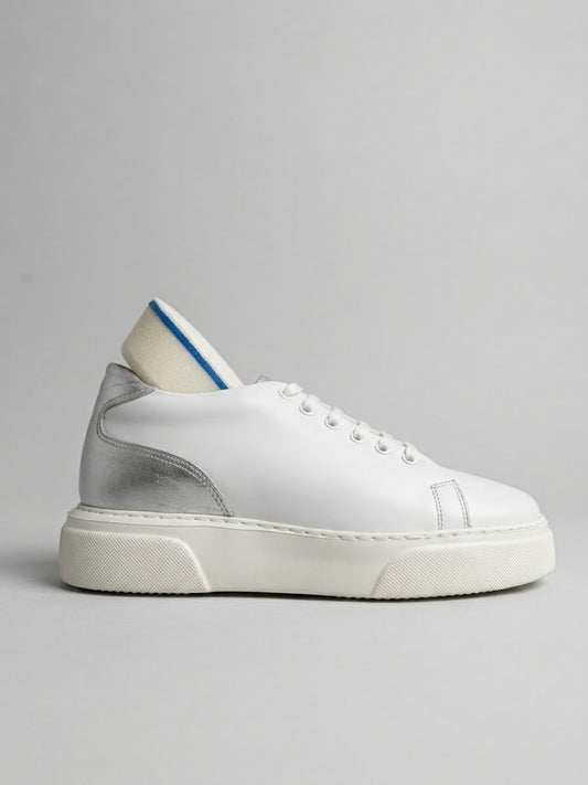 Gadoshoes Aura Silver Kadın Beyaz Deri Ayakkabı (+7cm)