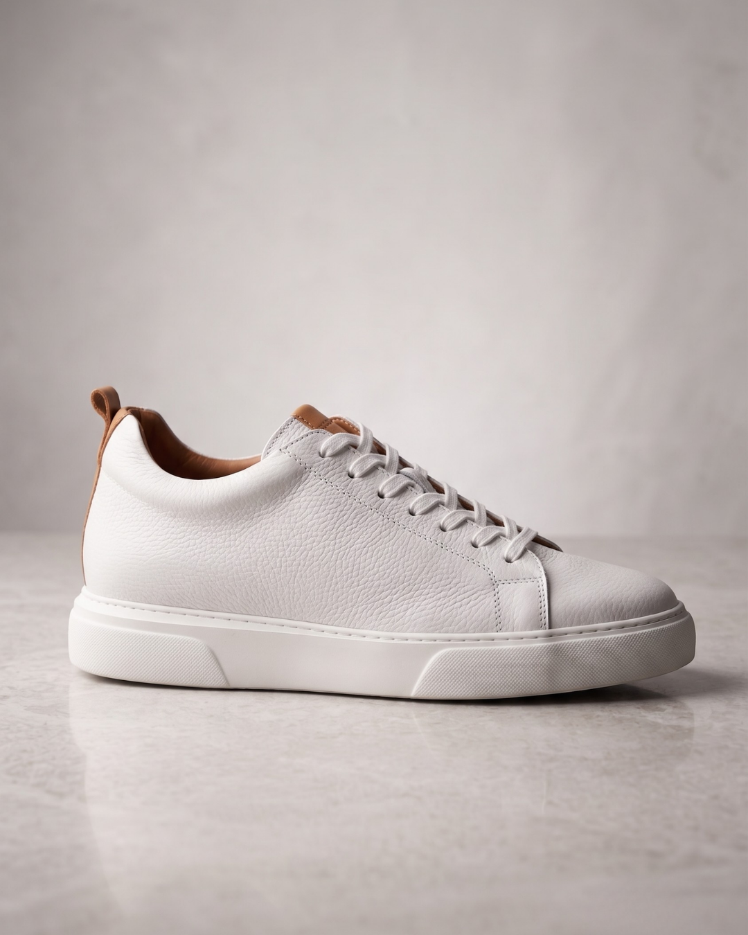 Gadoshoes Beyaz Deri Ayakkabı (+7 cm)
