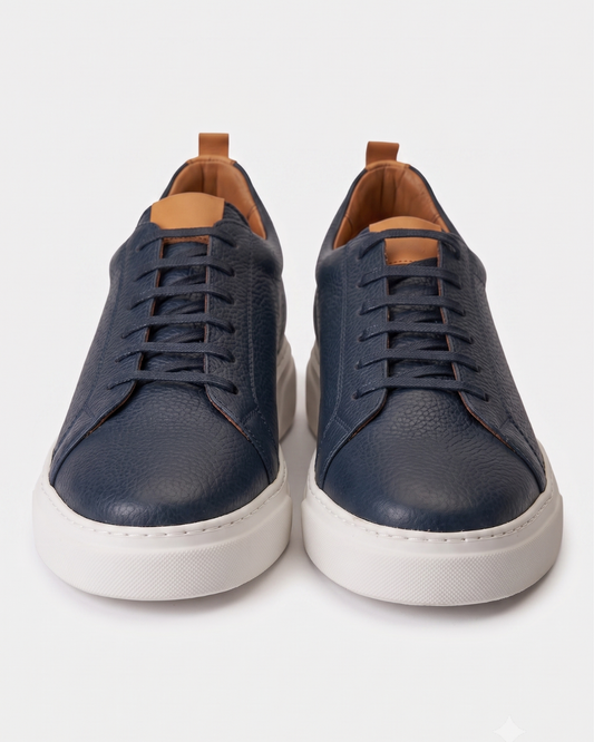Gadoshoes Lacivert Deri Ayakkabı (+7 cm)