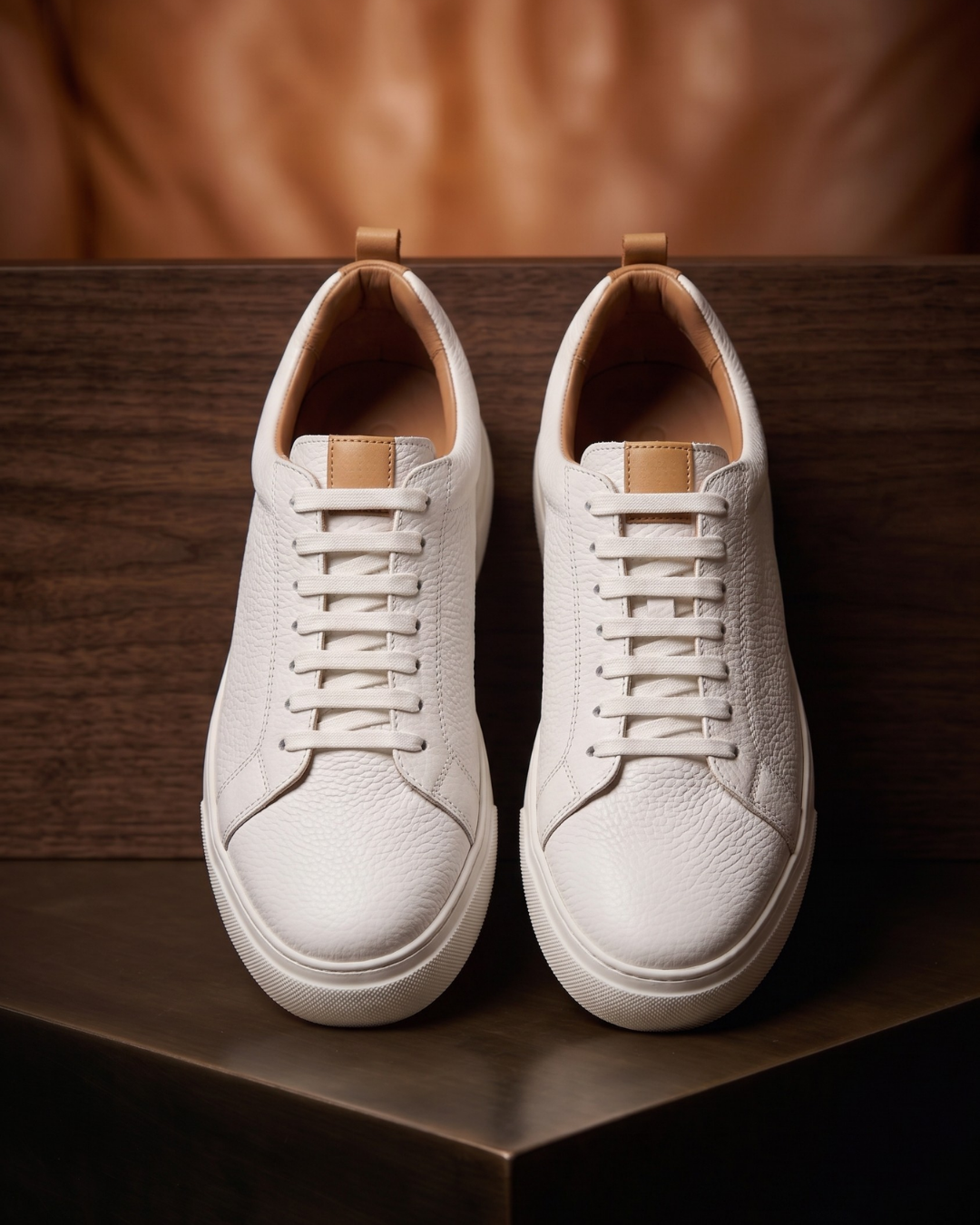 Gadoshoes Beyaz Deri Ayakkabı (+7 cm)