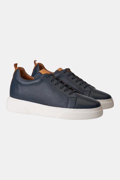 Gadoshoes Lacivert Deri Ayakkabı (+7 cm)