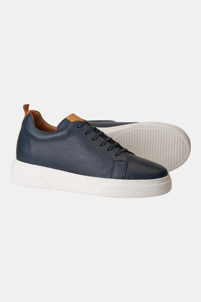 Gadoshoes Lacivert Deri Ayakkabı (+7 cm)