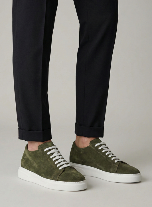 Gadoshoes Yeşil Süet Ayakkabı (+7 cm)