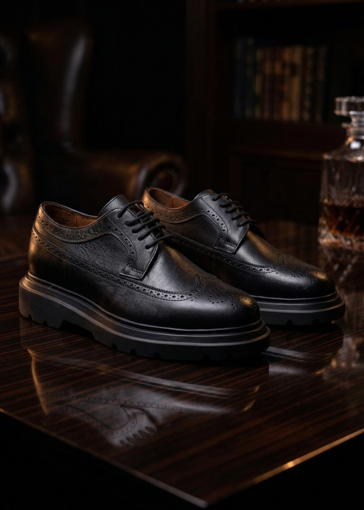 Gadoshoes Calvero Siyah Deri Ayakkabı (+7cm)