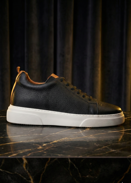 Gadoshoes Siyah Deri Ayakkabı (+7 cm)