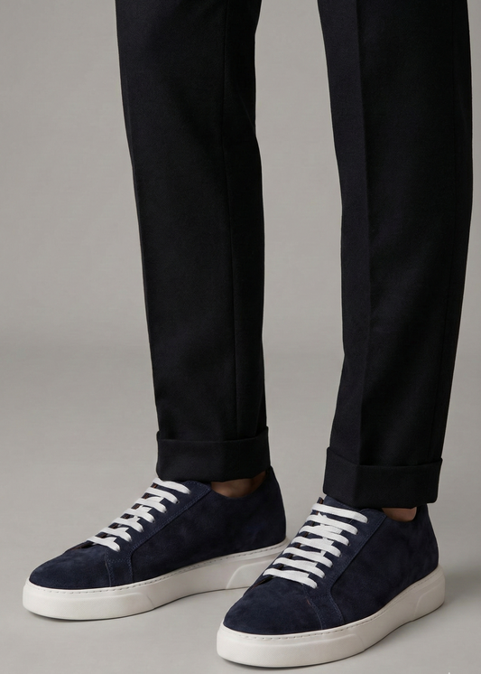 Gadoshoes Lacivert Süet Ayakkabı (+7 cm)