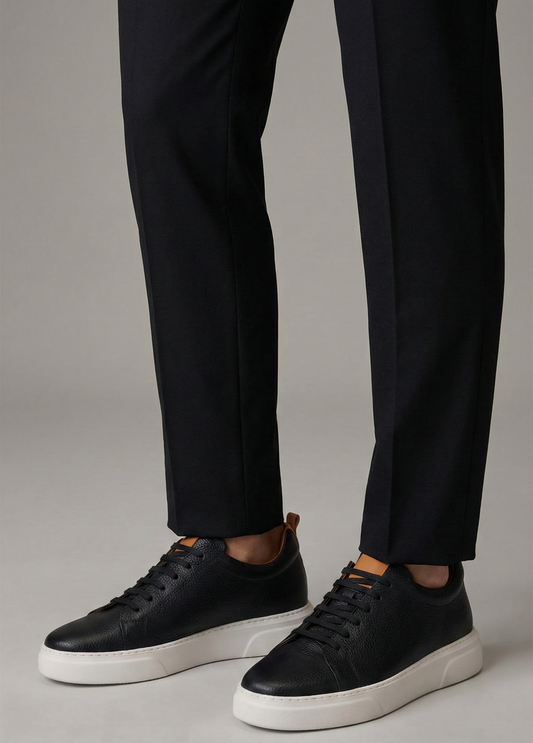 Gadoshoes Siyah Deri Ayakkabı (+7 cm)