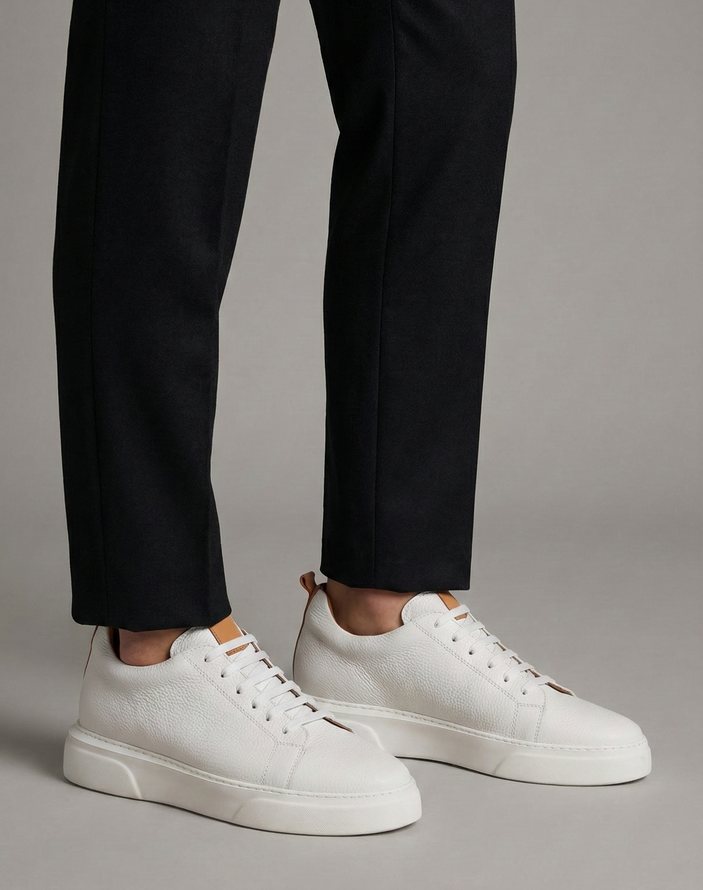 Gadoshoes Beyaz Deri Ayakkabı (+7 cm)