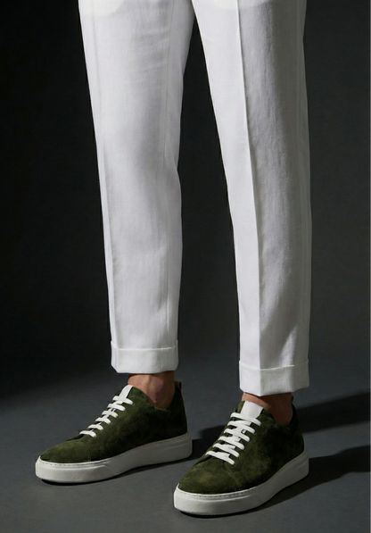 Gadoshoes Yeşil Süet Hakiki Deri Ayakkabı (+7cm)