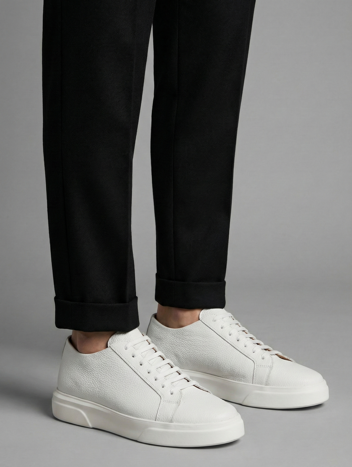 Gadoshoes Beyaz Deri Ayakkabı (+7cm)