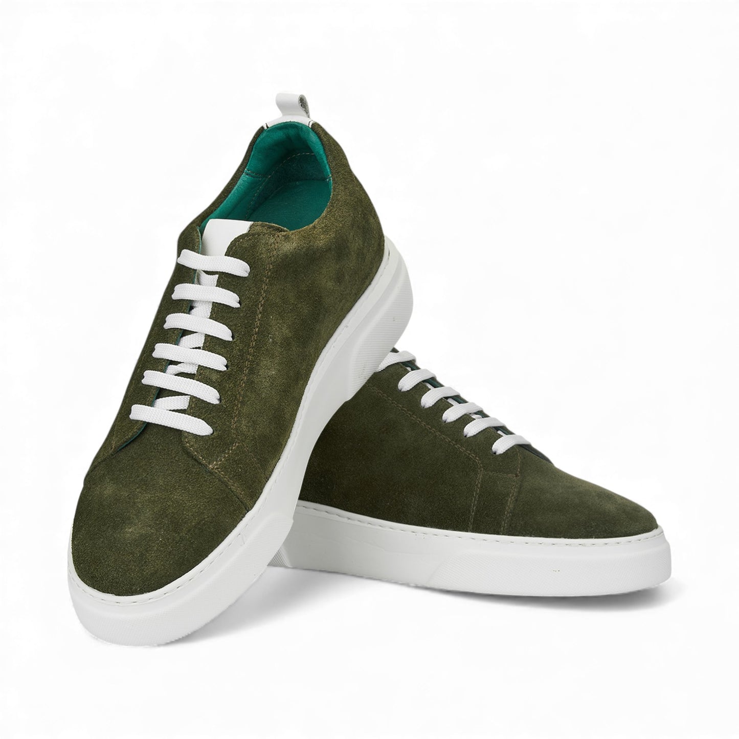 Gadoshoes Yeşil Süet Hakiki Deri Ayakkabı (+7cm)