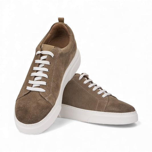 Gadoshoes Bej Süet Hakiki Deri Ayakkabı (+7cm)