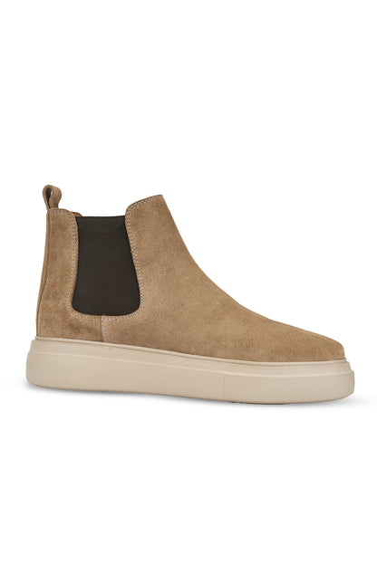 Gadoshoes Bej Süet Chelsea Bot (+7cm)