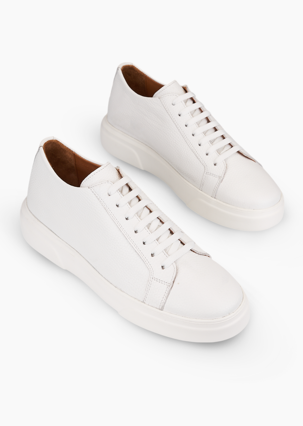 Gadoshoes Beyaz Deri Ayakkabı (+7 cm)