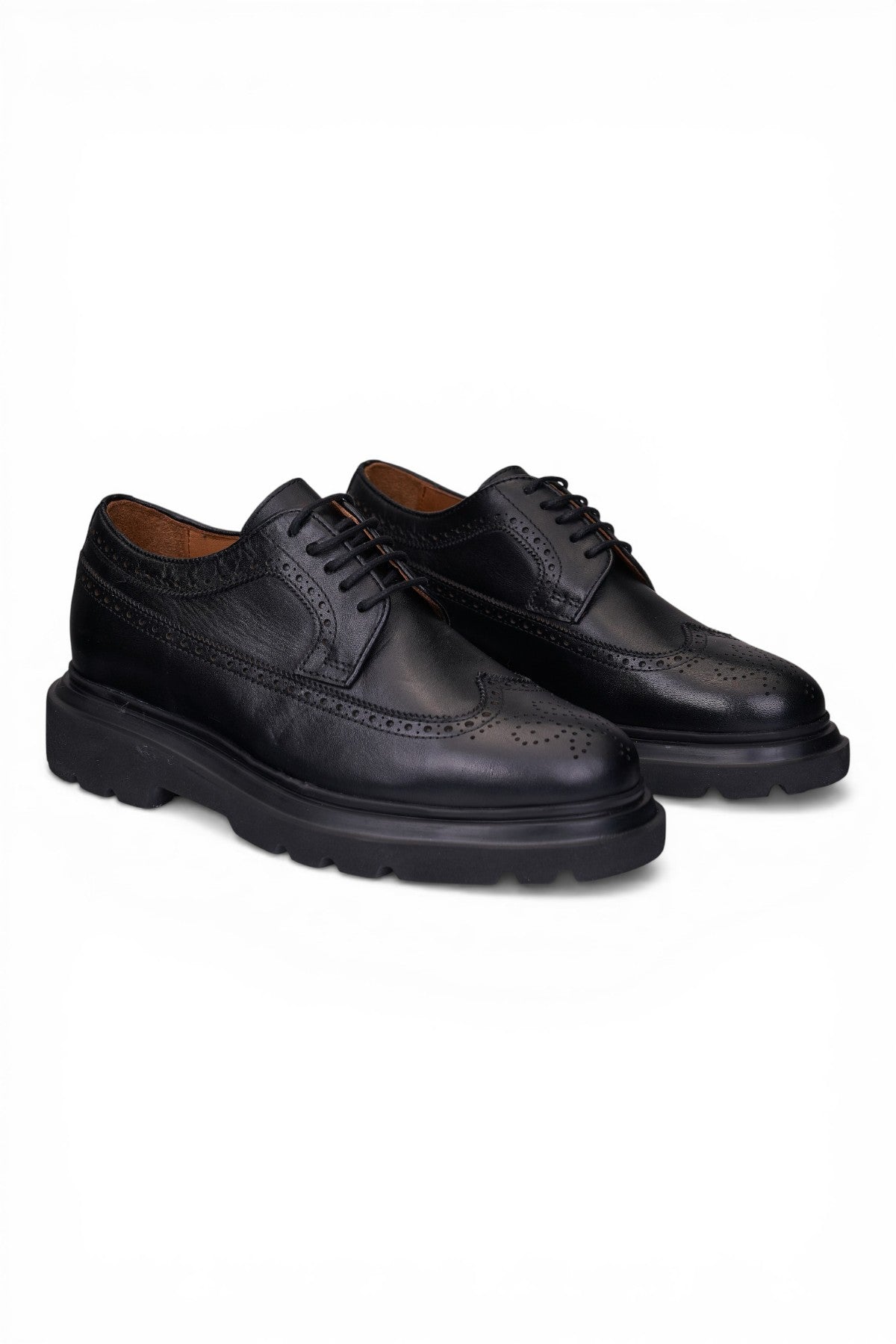 Gadoshoes Calvero Siyah Deri Ayakkabı (+7cm)