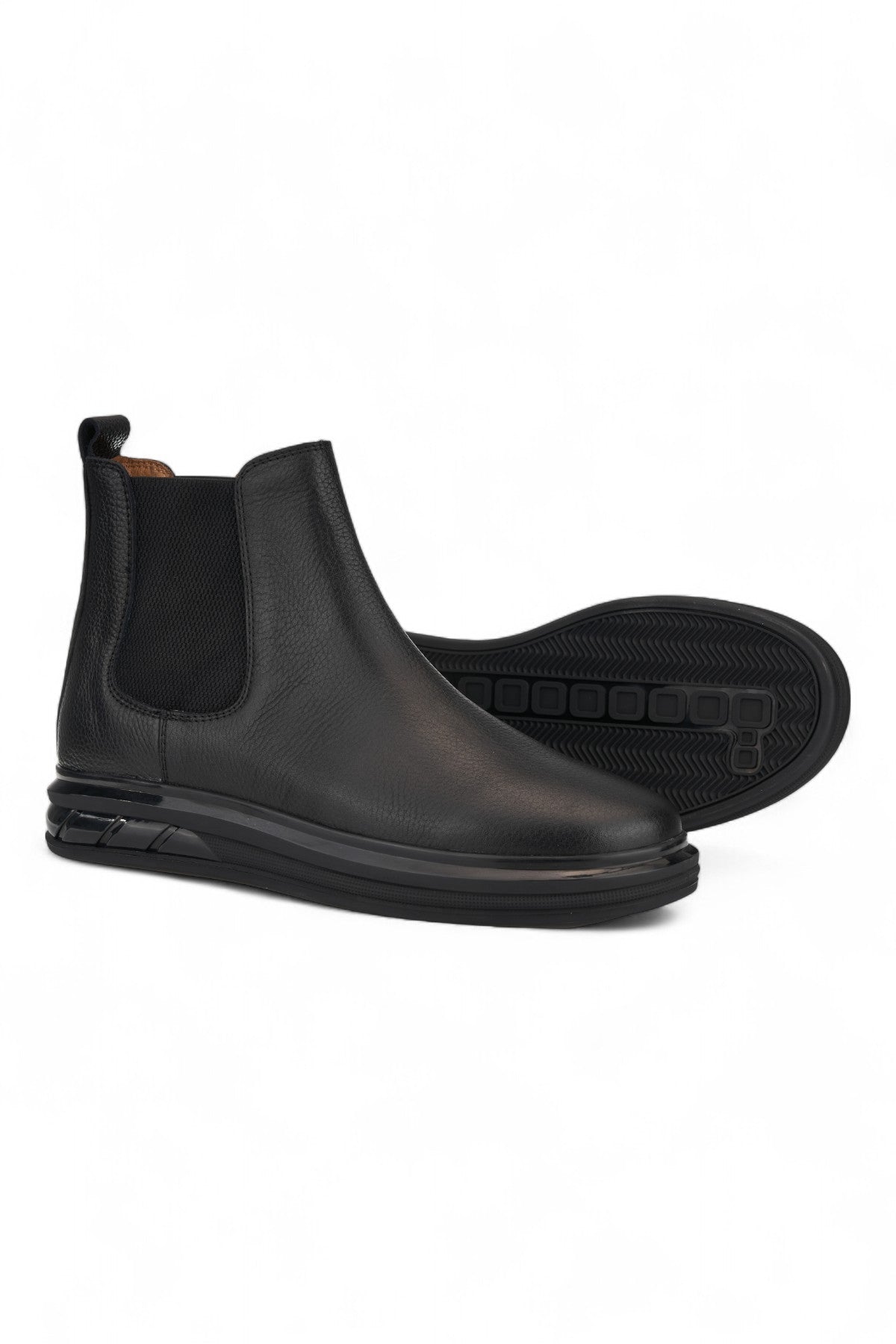 Gadoshoes Siyah Deri Bot (+7 cm)